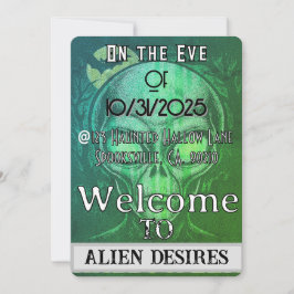 Convites Alienígena deseja o Halloween
