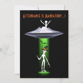 Convites Alienígena engraçada 🎅 Festa 🛸 OVNI Halloween