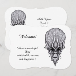Convites Alienígena Face, Adicione O Texto