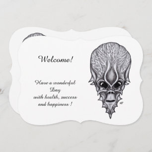 Convites Alienígena Face, Adicione O Texto