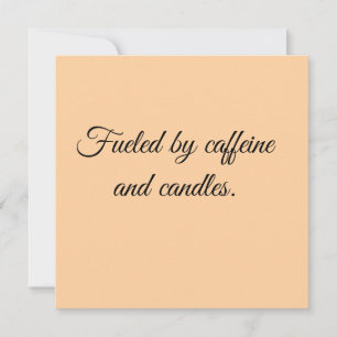 Convites Alimentado por café e velas.