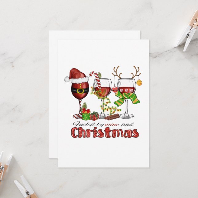 Convites Alimentados por Vinho e Natal (Frente/Verso In Situ)