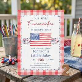 Convites All American 1st Birthday Invitation