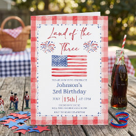 Convites All American 3rd Birthday Invitation