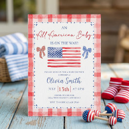 Convites All American Baby Shower Invitation