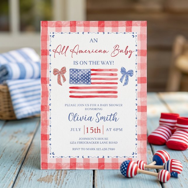 Convites All American Baby Shower Invitation (Criador carregado)