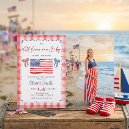 Convites All American Baby Shower Photo Invitation