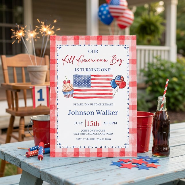 Convites All American Birthday Invitation (Criador carregado)