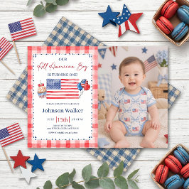 Convites All American Birthday Photo Invitation