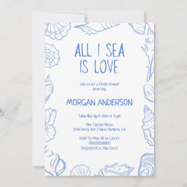 Convites All I Sea is Love Bridal Shower