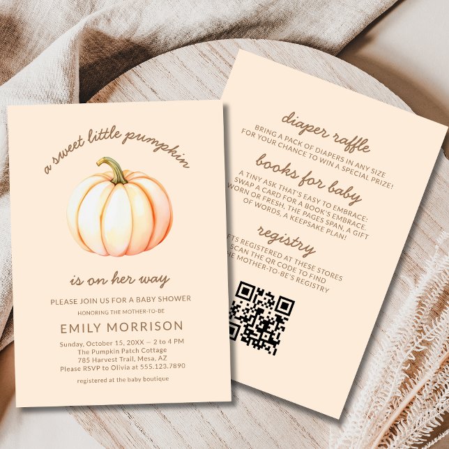 Convites All in One Boho Sweet Little Pumpkin Baby Shower (Criador carregado)