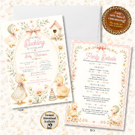 Convites All-in-One Little Duckling Baby Shower Invitation