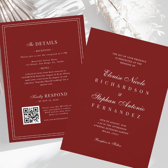 Convites All in One Old Money Wedding (Criador carregado)