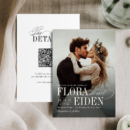 Convites All in One Timeless Typography 3 photo Wedding