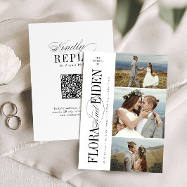 Convites All in One Timeless Typography 3 photo Wedding