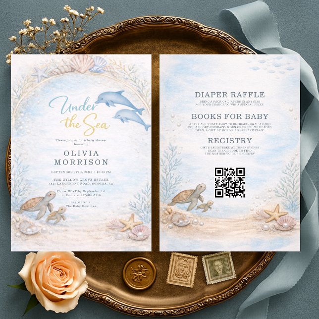 Convites All in One Under the Sea Baby Shower (Criador carregado)