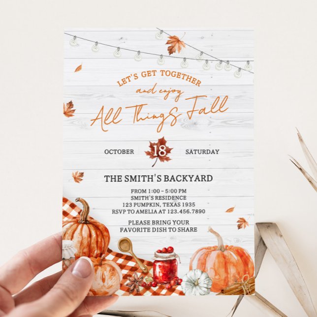 Convites All Things Fall Festival Party Invitation (All Things Fall Party Invitation)