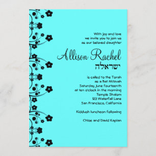 Convites Allison Sweet Flowers Blue
