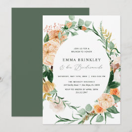 Convites Almoço Brunch Botânico Boho Floral das Damas de Ho