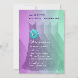 Convites Almoço da dama de honra ou vestidos roxos do verde