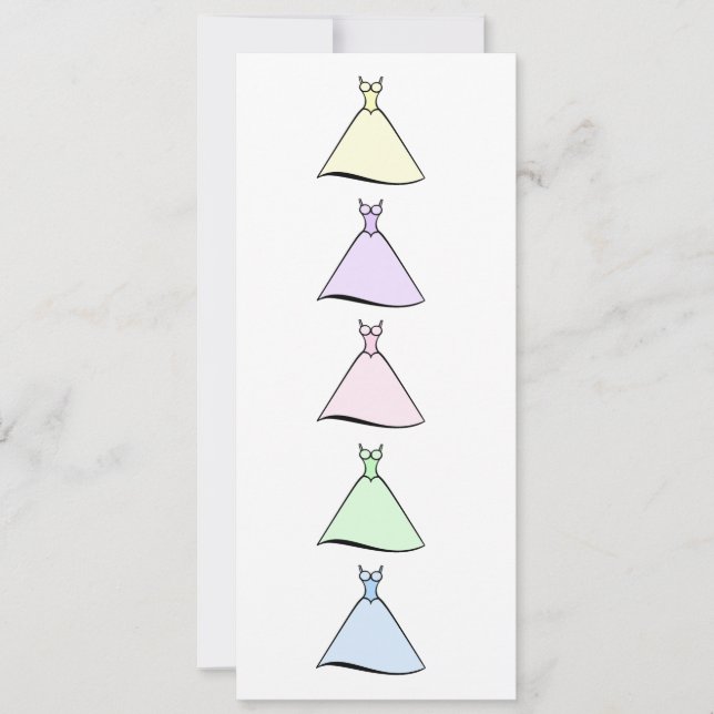 Convites Almoço da dama de honra - vestidos (Frente)