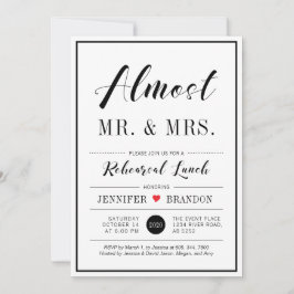 Convites Almoço de Ensaios de Casamento com Tipografia Mode