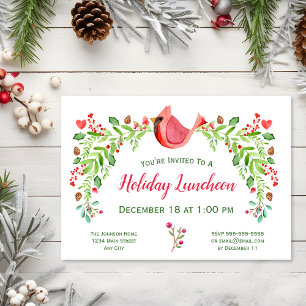 Convites Almoço de Feriado ou Outra Aquarela Cardinal de E