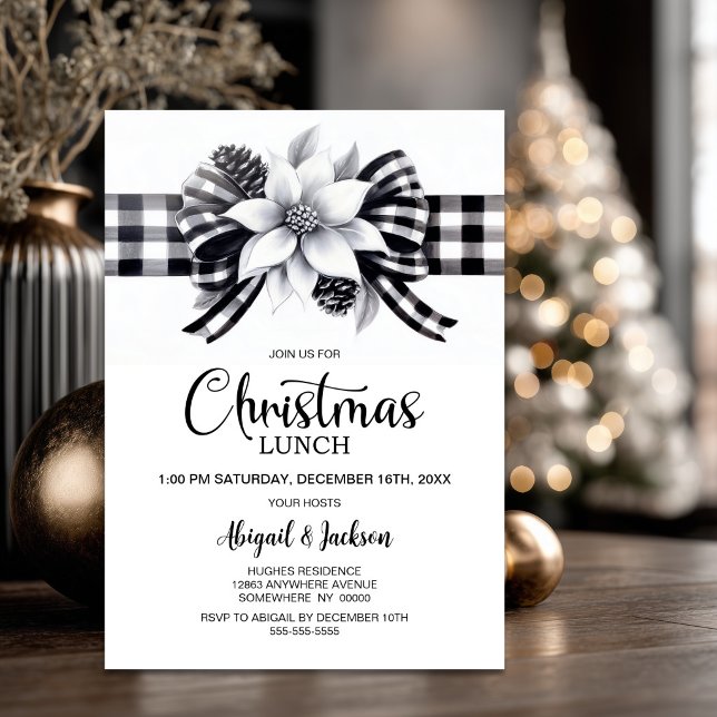 Convites Almoço de Natal com Xadrez de Búfalo (Criador carregado)