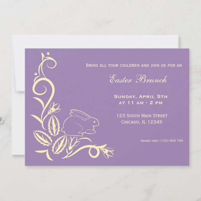 Convites Almoço de páscoa (Frente)