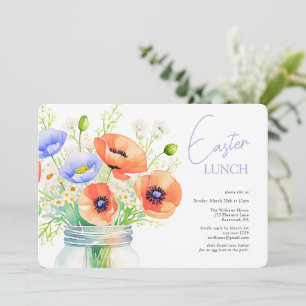 Convites Almoço de Páscoa Floral Elegante