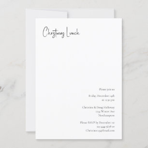 Convites Almoço de Script de Natal Moderno