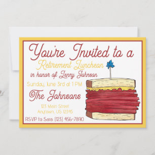 Convites Almoço do Retorno Pastrami Sandwich Deli