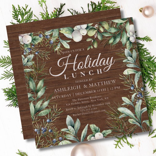 Convites Almoço Floral de Natal Russo (Criador carregado)