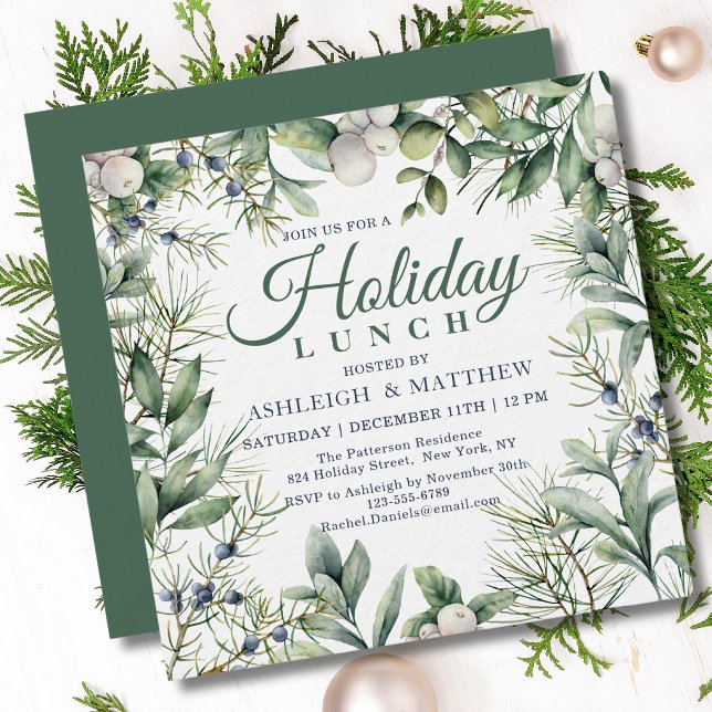Convites Almoço Floral de Natal Russo (Criador carregado)
