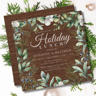 Convites Almoço Russo de Natal Floral