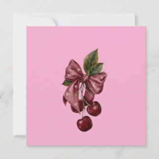 Convites Almofada Lombar com Laço Rosa e Cereja Coquette
