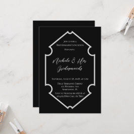 Convites Almofadas Simples Elegantes Pretas e Brancas