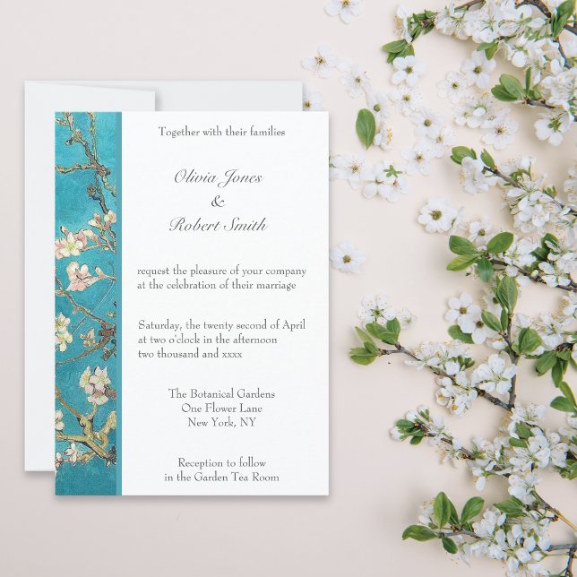Convites Almond Blossoms Floral Wedding (Criador carregado)