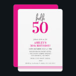 Convites Alô DIVERTIDO 50 moderno, cor-de-rosa 50 festa de<br><div class="desc">por kat massard / WWW.SIMPLYSWEETPAPERIE.COM Adorem o design,  mas gostariam de ver algumas mudanças - outro esquema de cores,  produto,  adicionar uma fotografia ou adaptar para uma ocasião diferente - sem preocupações,  simplesmente contactem-me,  kat@simplysweetPAPERIE.com Tenho o prazer de ajudar!</div>