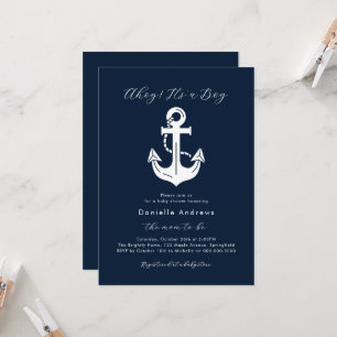 Convites Alô, É um Menino! Chá de Bebê Personalizado de Mar