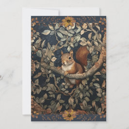 Convites Alô lá Esquilo Vermelho numa Árvore