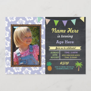 Convites Aloha, Aloha, Festa de Fotos Tropicais, Qualquer I