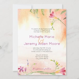 Convites Aloha Boho Freesia Pink Pop