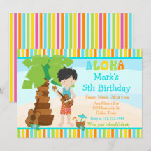 Aloha Cute Black Hired Festa de aniversário