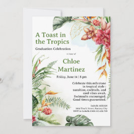 Convites Aloha Diploma! Tropical Graduation Pool Party 