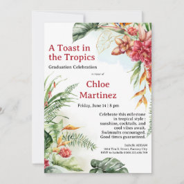 Convites Aloha Diploma! Tropical Graduation Pool Party 