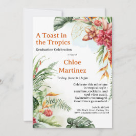 Convites Aloha Diploma! Tropical Graduation Pool Party 