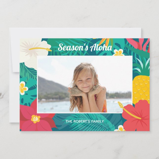 Convites Aloha Hawaiian da temporada (Frente)