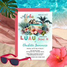 Aloha Luau Tropical Island Beach Sweet 16 Party