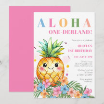 Aloha Onederland Abacaxi Tropical 1º Aniversário